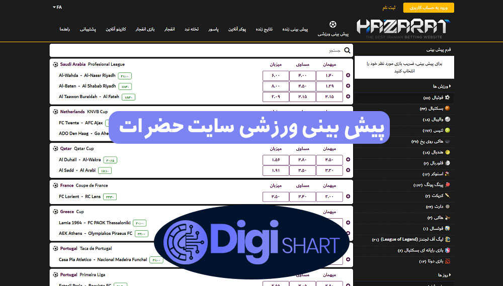 پیش بینی ورزشی سایت حضرات