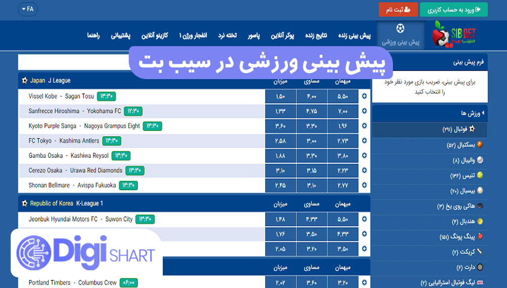 پیش بینی ورزشی در سیب بت