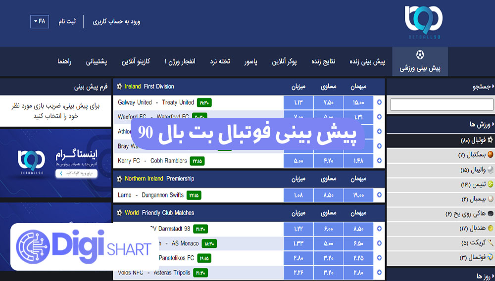 پیش بینی فوتبال بت بال 90