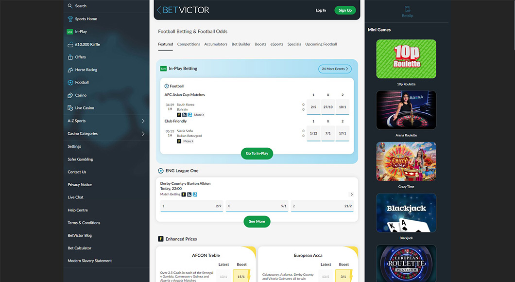پیش بینی ورزشی سایت بت ویکتور BetVictor
