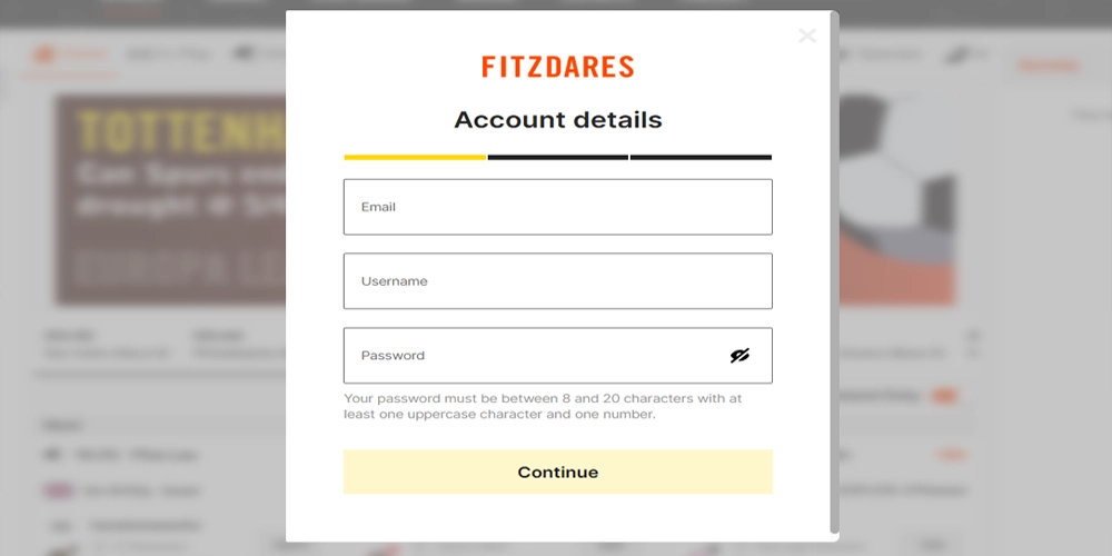 ثبت نام و ورود در سایت فیتزدرس