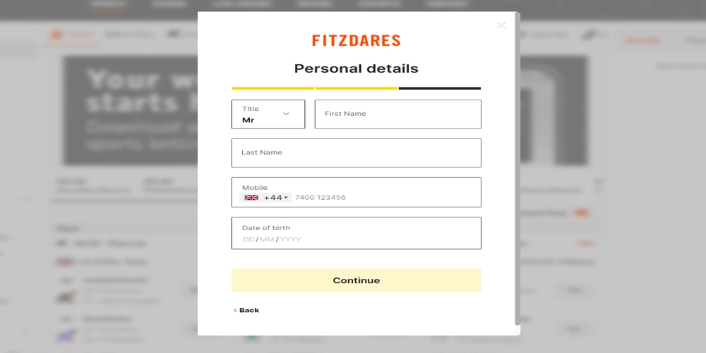 ثبت نام و ورود در سایت فیتزدرس
