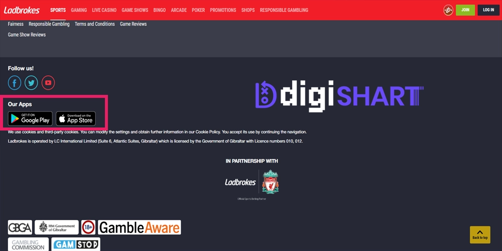 دانلود اپلیکیشن لدبروکس Ladbrokes